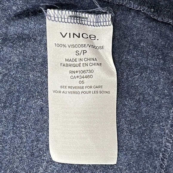 VINCE Cropped T-shirt Women's Small Blue Dolman Sleeve Soft 100% Vicose - Picture 10 of 13